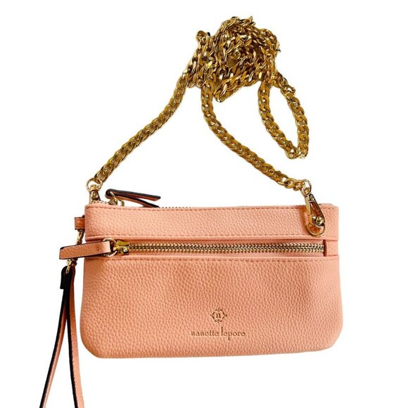 Nanette Lepore Pink Crossbody Bag with Gold Chain - Picture 4 of 14